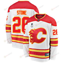 Calgary Flames Michael Stone 26 Away 2022 Stanley Cup Final Breakaway Men Jersey - White