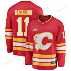 Calgary Flames Mikael Backlund 11 Home 2022 Stanley Cup Champions Breakaway Men Jersey - Red