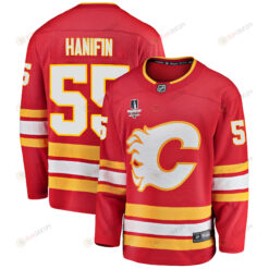 Calgary Flames Noah Hanifin 55 Home 2022 Stanley Cup Final Breakaway Men Jersey - Red