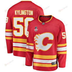 Calgary Flames Oliver Kylington 58 Home 2022 Stanley Cup Final Breakaway Men Jersey - Red