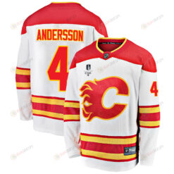 Calgary Flames Rasmus Andersson 4 Away 2022 Stanley Cup Final Breakaway Men Jersey - White