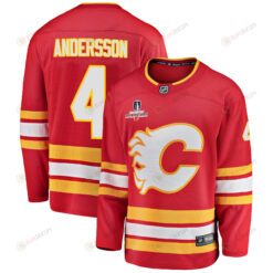 Calgary Flames Rasmus Andersson 4 Home 2022 Stanley Cup Champions Breakaway Men Jersey - Red