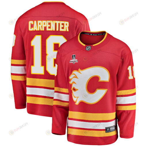 Calgary Flames Ryan Carpenter 18 Home 2022 Stanley Cup Playoffs Breakaway Men Jersey - Red