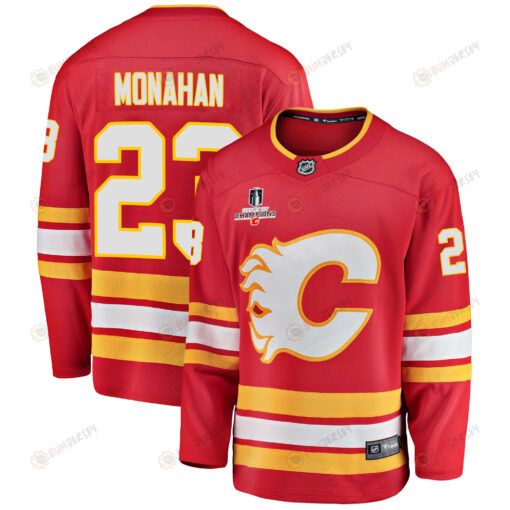 Calgary Flames Sean Monahan 23 Home 2022 Stanley Cup Champions Breakaway Men Jersey - Red