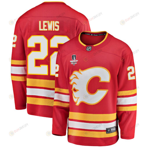 Calgary Flames Trevor Lewis 22 Home 2022 Stanley Cup Final Breakaway Men Jersey - Red