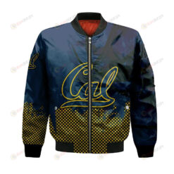 California Golden Bears Bomber Jacket 3D Printed Basketball Net Grunge Pattern