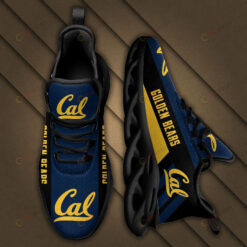 California Golden Bears Logo Black Yellow Stripe Pattern 3D Max Soul Sneaker Shoes In Blue