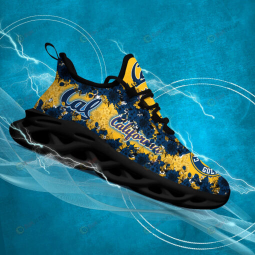 California Golden Bears Logo Flower Pattern 3D Max Soul Sneaker Shoes