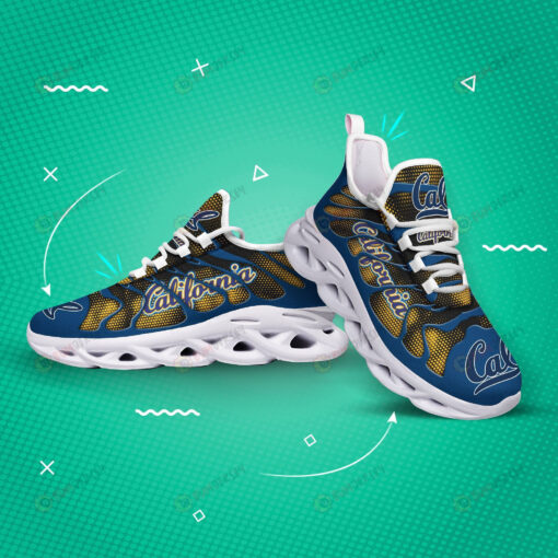 California Golden Bears Logo Hole Pattern 3D Max Soul Sneaker Shoes In Blue