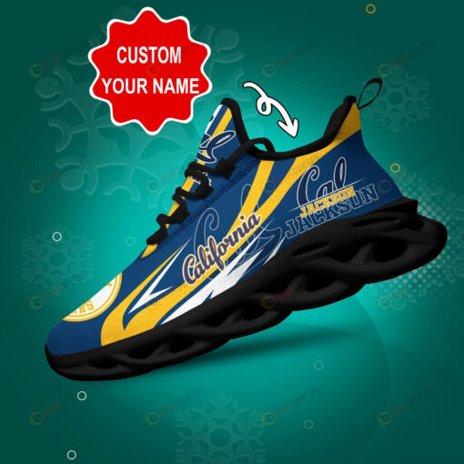 California Golden Bears Logo Line Pattern Custom Name 3D Max Soul Sneaker Shoes