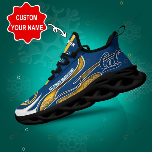 California Golden Bears Logo Text Pattern Custom Name 3D Max Soul Sneaker Shoes