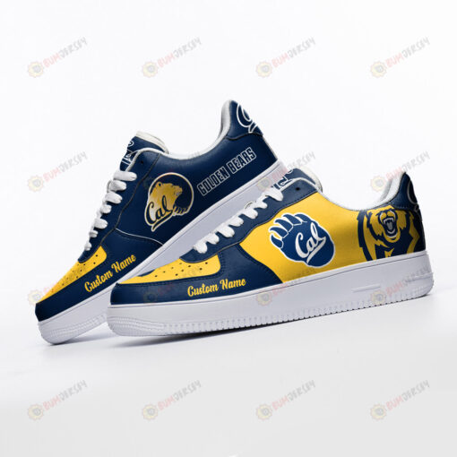 California Golden Bears Mascot Logo Pattern Custom Name Air Force 1 Printed