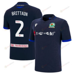 Callum Brittain 2 Blackburn Rovers 2022-23 Away Jersey - Navy