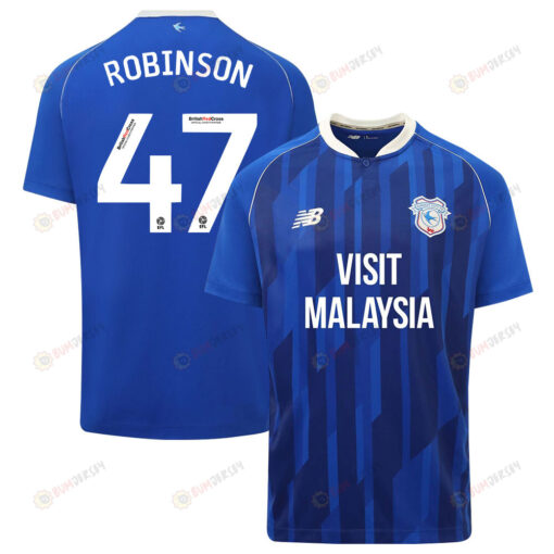 Callum Robinson 47 Cardiff City FC 2023-24 Home Men Jersey - Blue