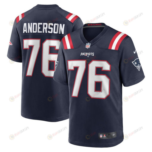 Calvin Anderson 76 New England Patriots Game Men Jersey - Navy