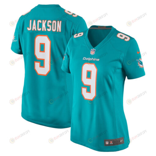 Calvin Jackson 9 Miami Dolphins Game Women Jersey - Aqua