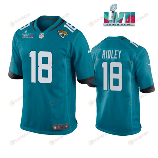 Calvin Ridley 18 Jacksonville Jaguars Super Bowl LVII Super Bowl LVII Teal Men's Jersey