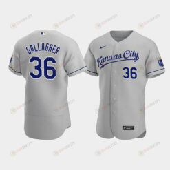 Cam Gallagher 36 Kansas City Royals Gray Road Jersey Jersey