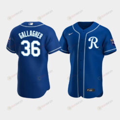 Cam Gallagher 36 Kansas City Royals Team Logo Royal Alternate Jersey Jersey