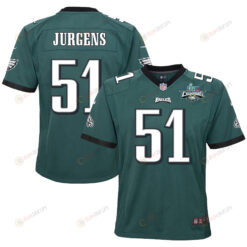 Cam Jurgens 51 Philadelphia Eagles Super Bowl LVII Champions 2 Stars 2 Stars Youth Jersey - Black