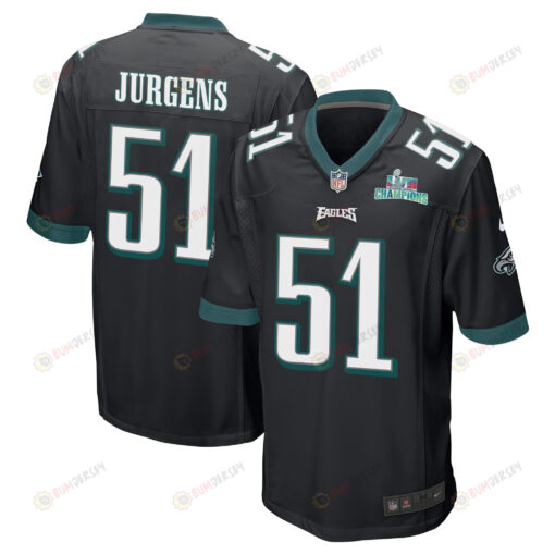 Cam Jurgens 51 Philadelphia Eagles Super Bowl LVII Champions Men's Jersey - Black