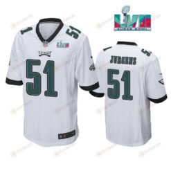 Cam Jurgens 51 Philadelphia Eagles Super Bowl LVII Game Player Men Jersey - White