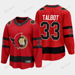 Cam Talbot 33 Ottawa Senators 2022 Special Edition Reverse Retro Red Jersey