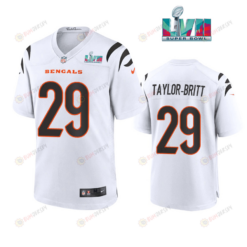 Cam Taylor Britt 29 Cincinnati Bengals Super Bowl LVII Men's Jersey- White