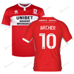 Cameron Archer 10 Middlesbrough 2022-23 Home Jersey - Red/White