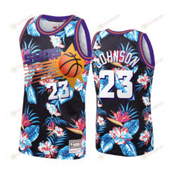 Cameron Johnson 23 Phoenix Suns Black Floral Fashion Jersey