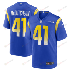 Cameron McCutcheon 41 Los Angeles Rams Game Men Jersey - Royal