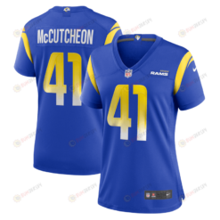 Cameron McCutcheon 41 Los Angeles Rams Women's Game Jersey - Royal