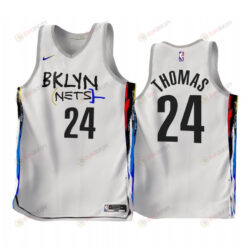 Cameron Thomas 2022-23 Brooklyn Nets White 24 City Edition Jersey - Men Jersey