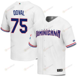 Camilo Doval 75 Dominican Republic Baseball 2023 World Baseball Classic Jersey - White