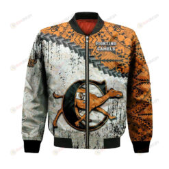 Campbell Fighting Camels Bomber Jacket 3D Printed Grunge Polynesian Tattoo