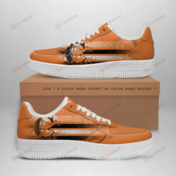 Campbell Fighting Camels Logo Pattern Air Force 1 Printed In Orange