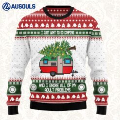 Camping Christmas Ugly Sweaters For Men Women Unisex