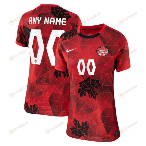 Canada Women's National Team Women 2023/24 Home Stadium Custom Jersey - Red