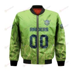 Canberra Raiders Bomber Jacket 3D Printed Team Logo Custom Text And Number