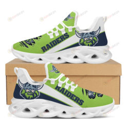 Canberra Raiders Logo Torn Pattern 3D Max Soul Sneaker Shoes In Green