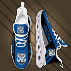 Canterbury-Bankstown Bulldogs Logo Black Stripe Pattern 3D Max Soul Sneaker Shoes In Blue