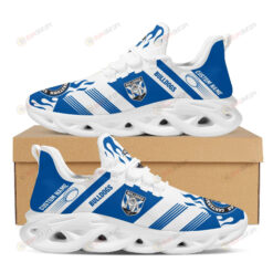 Canterbury-Bankstown Bulldogs Logo Custom Name Pattern 3D Max Soul Sneaker Shoes In Blue And White