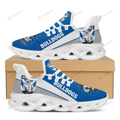 Canterbury Bankstown Bulldogs Logo Torn Pattern 3D Max Soul Sneaker Shoes In Blue