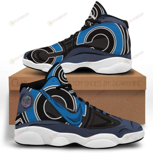 Capsule Corp Dragon Ball Air Jordan 13 Shoes Sneakers In Black Blue