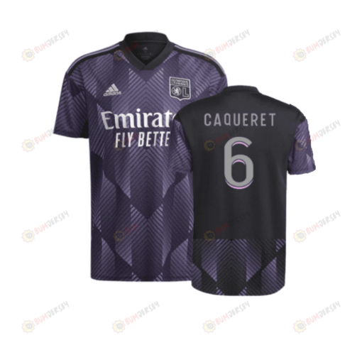 Caqueret 6 Olympique Lyon 2022-2023 Third Men Jersey - Purple