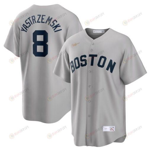 Carl Yastrzemski 8 Boston Red Sox Cooperstown Collection Road Jersey - Gray