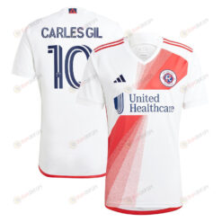 Carles Gil 10 New England Revolution 2023 Defiance Men Jersey - White