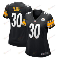 Carlins Platel Pittsburgh Steelers Women's Game Player Jersey - Black