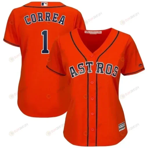 Carlos Correa Houston Astros Women's Cool Base Player Jersey - Orange
