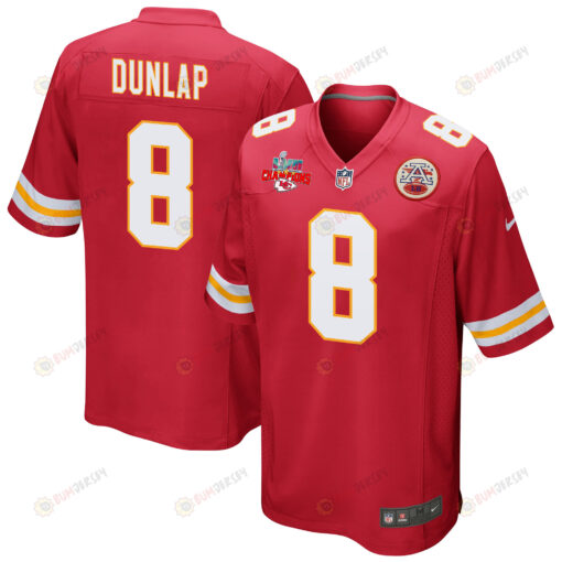 Carlos Dunlap 8 Kansas City Chiefs Super Bowl LVII Champions 3 Stars Men's Jersey - Red